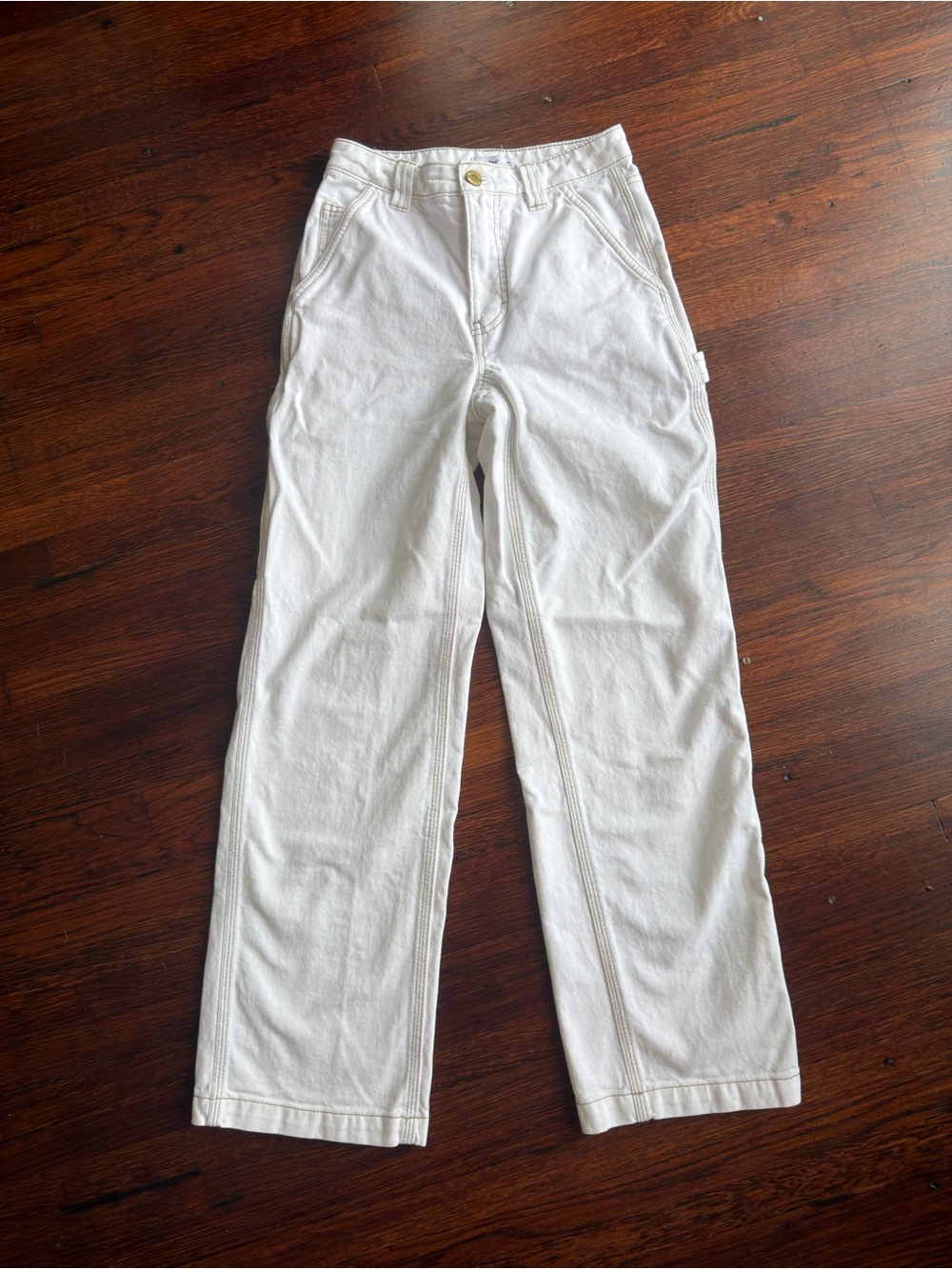 Women's White Cargo Chinos 100% cotton TNA Aritizia